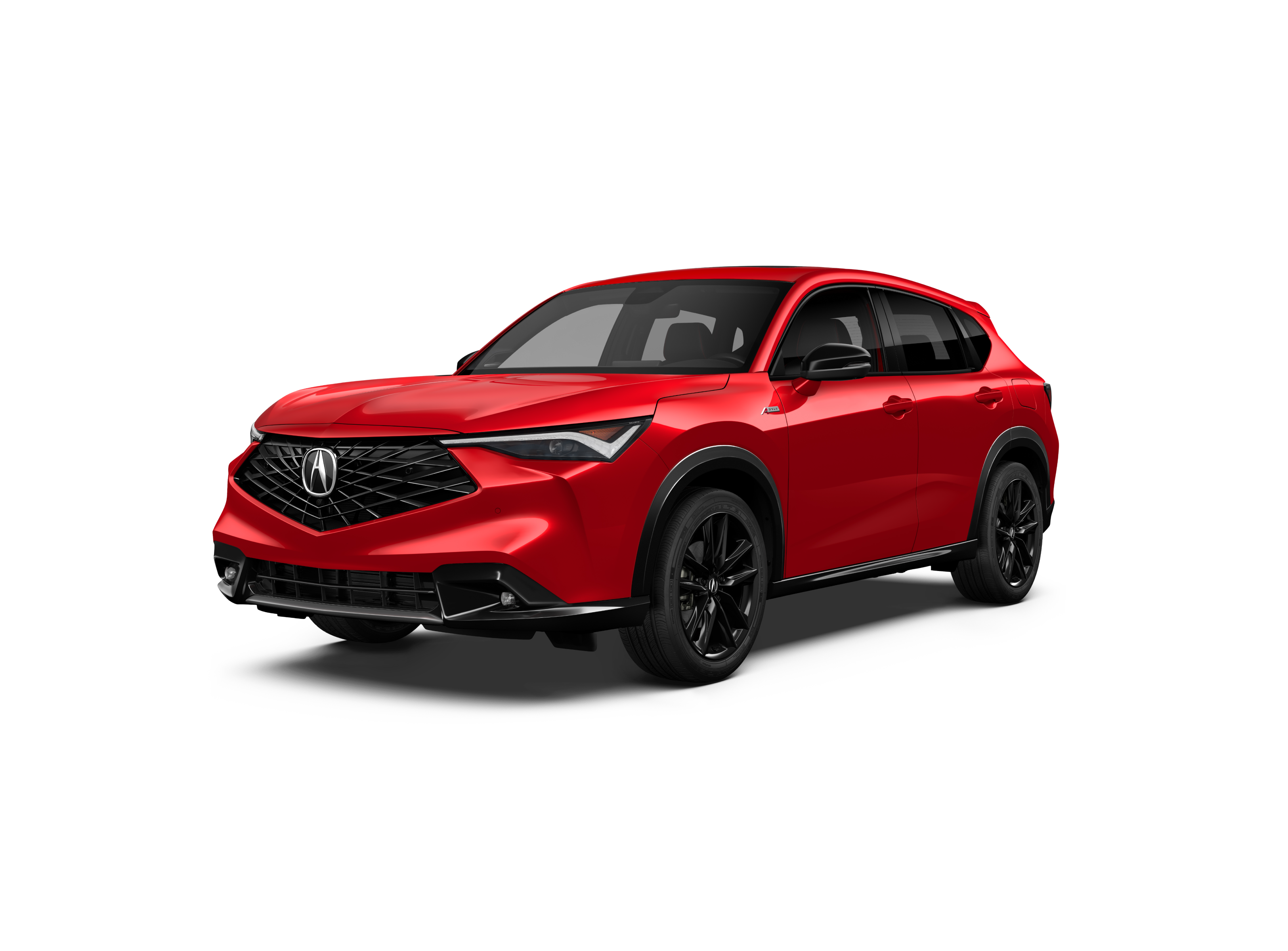 Acura ADX rouge avec le logo ADX au-dessus.