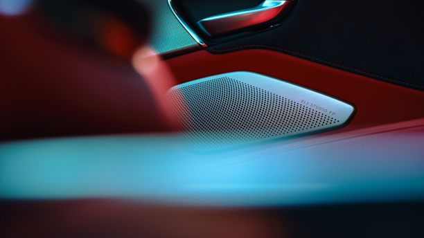 Gros plan sur le haut-parleur ELS Studio.