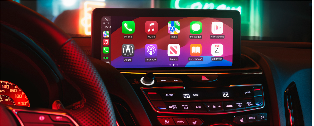 Vue 3/4 de l’habitacle d’un RDX, côté conducteur.